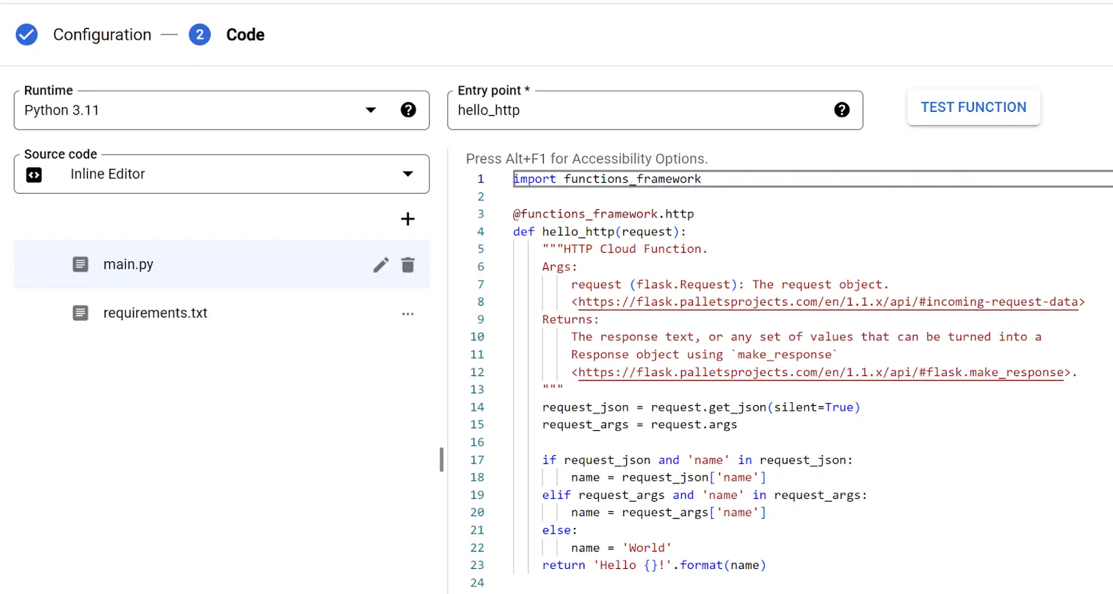 Set Entrypoint and source code