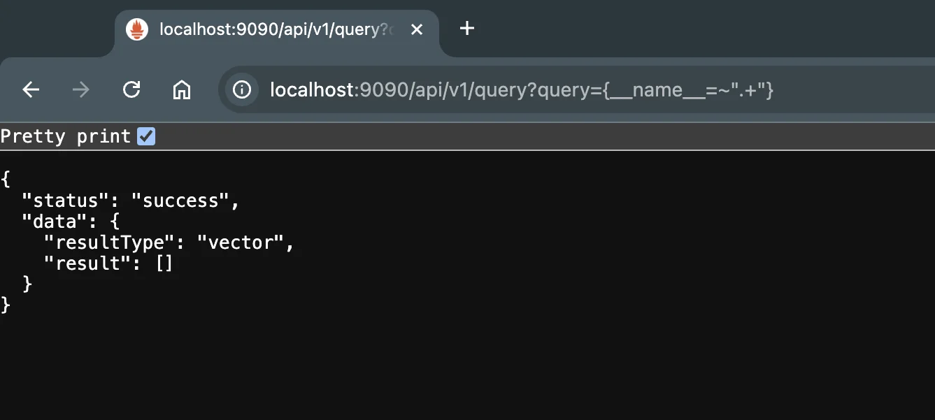 All metrics from Prometheus Query Instance