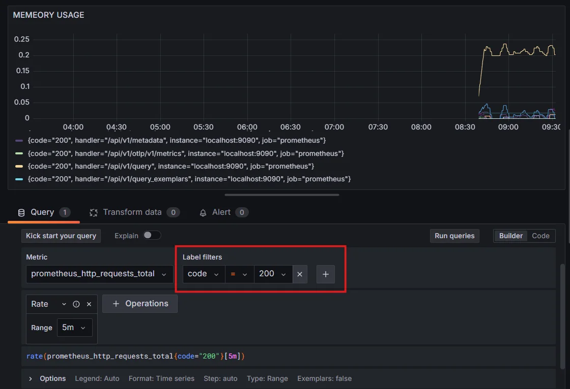 Utilize Grafana's Label Filters